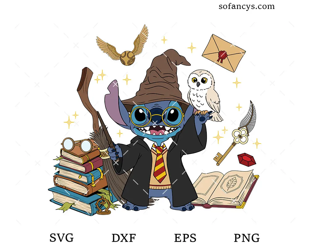 Magical Stitch Hogwarts SVG