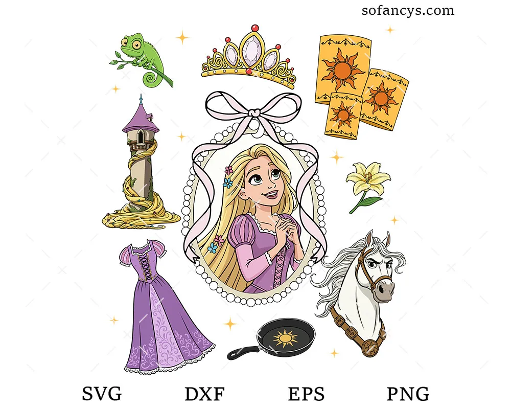 Magical Tangled Rapunzel SVG