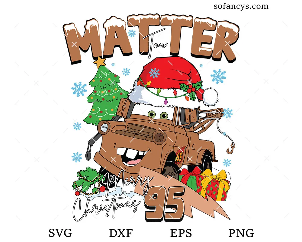 Mater Cars Christmas SVG