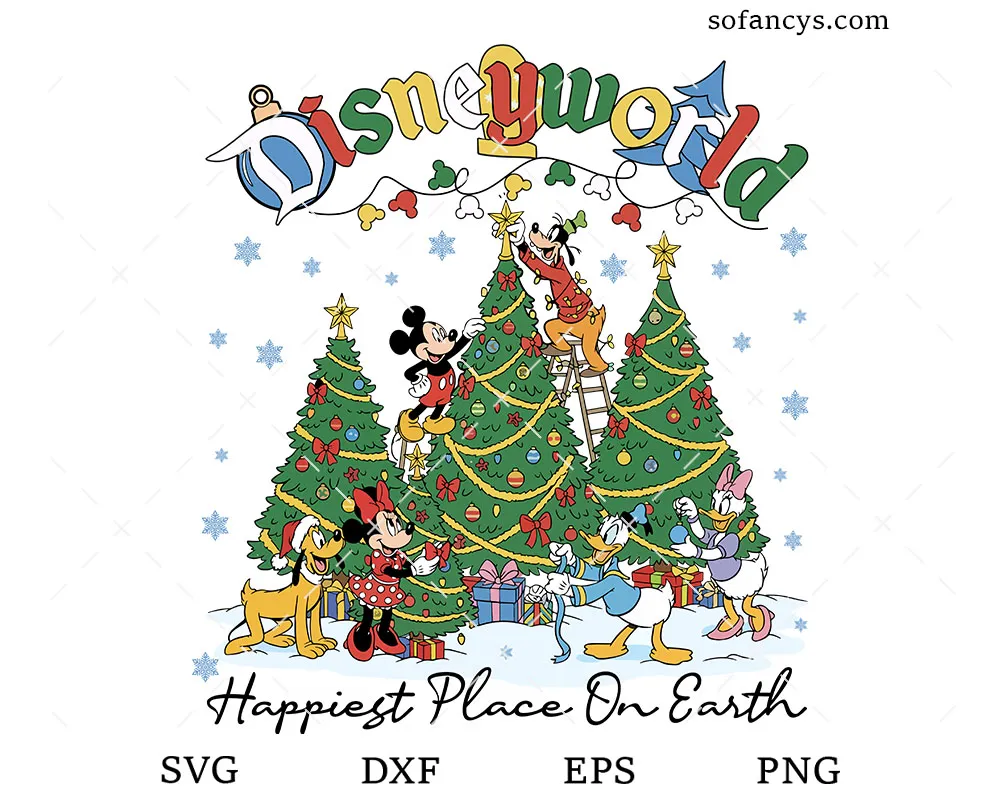 Mickey And Friends Christmas Tree SVG