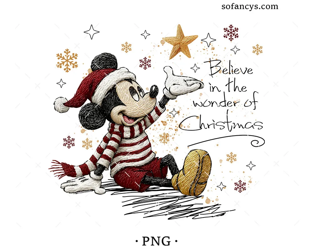 Mickey Believe Christmas PNG