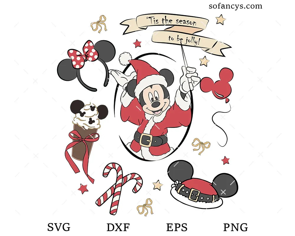 Mickey Jolly Season SVG