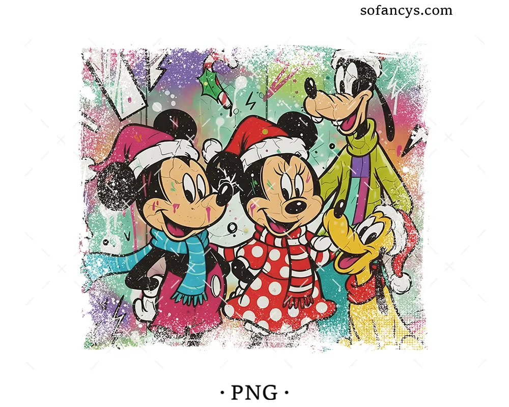 Mickey Minnie Christmas PNG