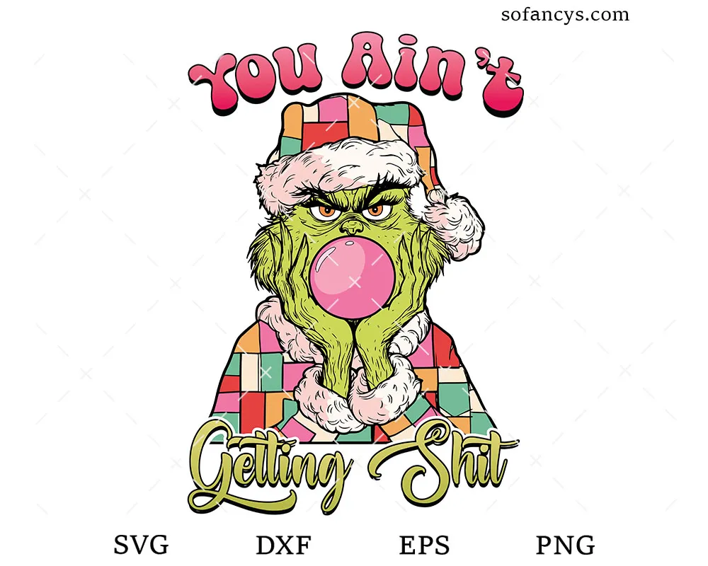 Preppy Grinch Christmas SVG