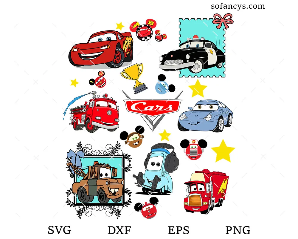 Retro Disney Cars SVG