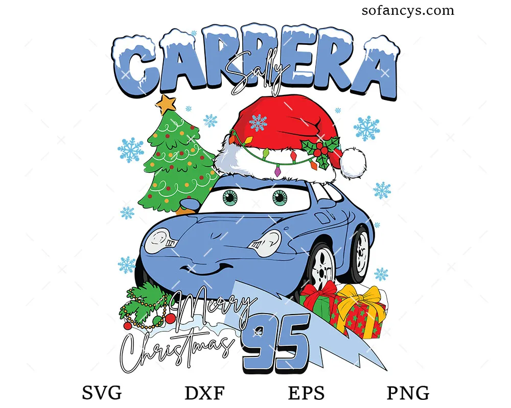 Sally Cars Christmas SVG