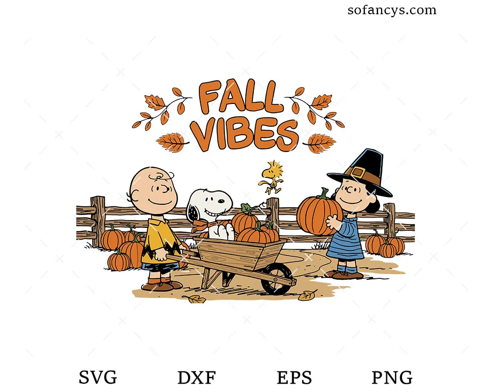 Snoopy Fall Vibes SVG