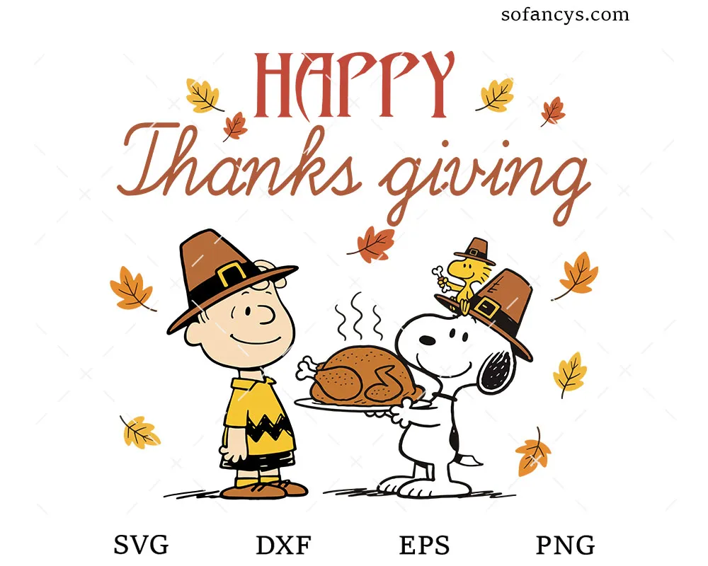 Snoopy Happy Thanksgiving SVG