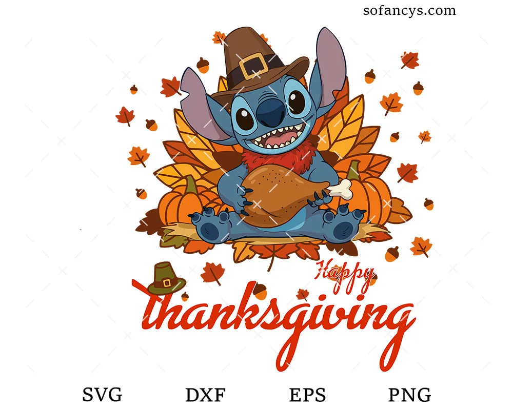 Stitch Thanksgiving SVG