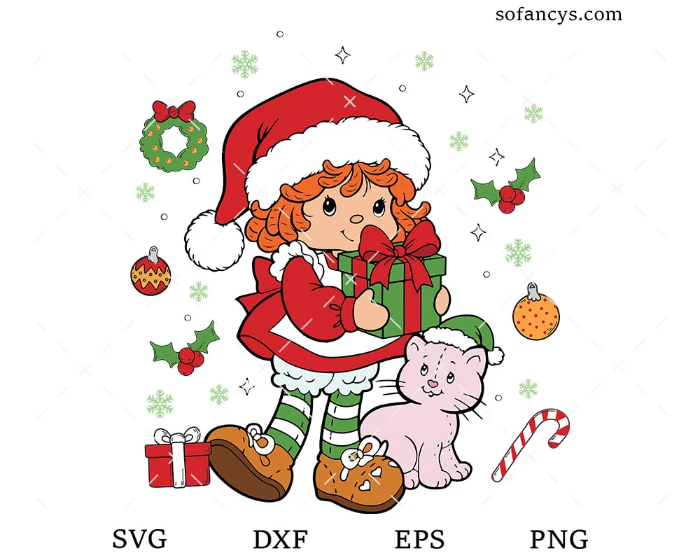 Strawberry Shortcake Christmas SVG