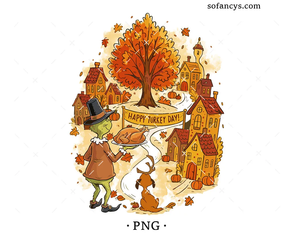 Thanksgiving Grinch Guy PNG