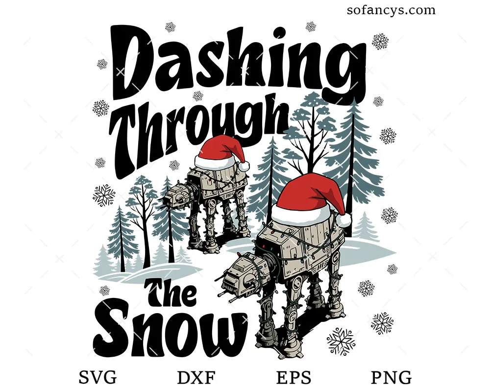AT-AT Walker Dashing Through The Snow SVG