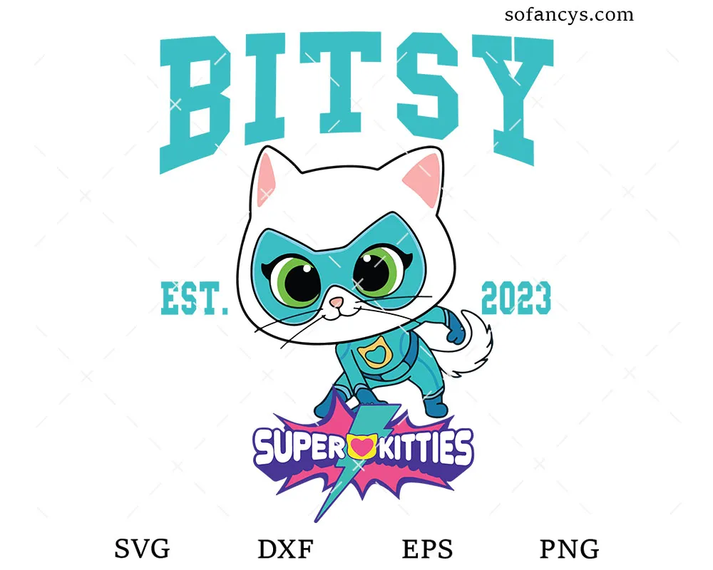 Bitsy Super Kitty SVG
