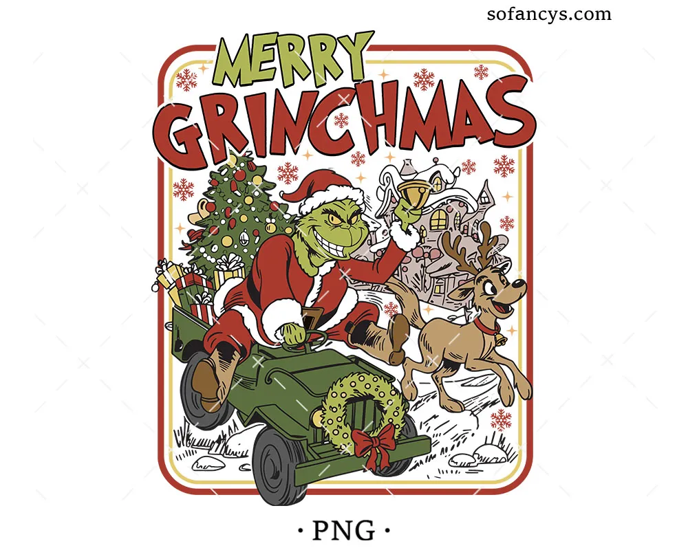 Classic Grinch Holiday Ride PNG