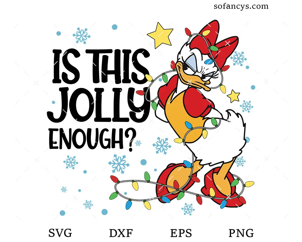Daisy Duck Jolly Christmas SVG