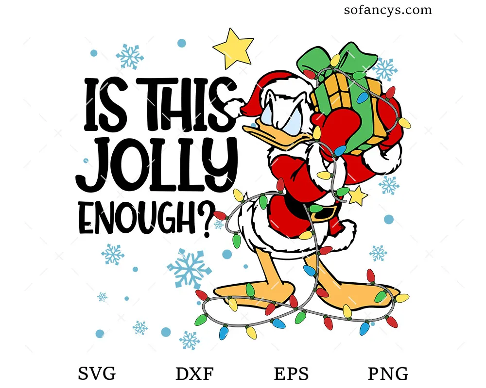Donald Duck Jolly Christmas SVG