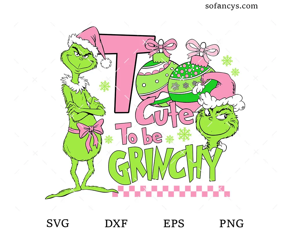 Grinch Coquette Christmas SVG
