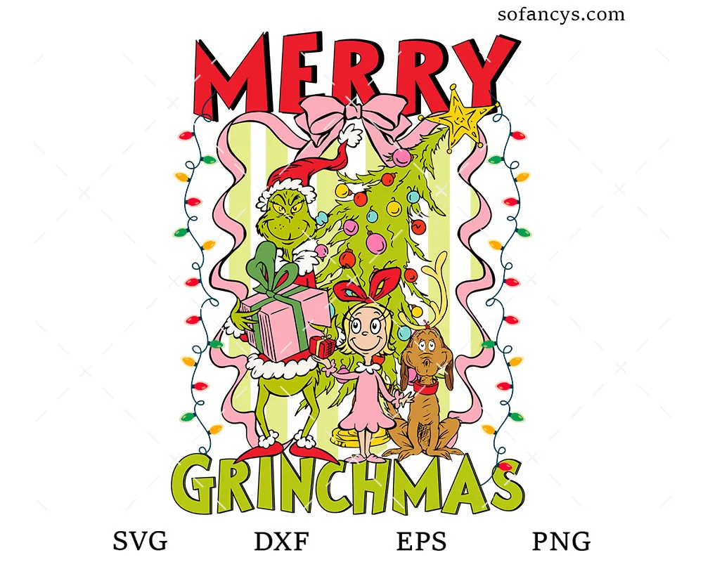 Grinch Family Christmas SVG