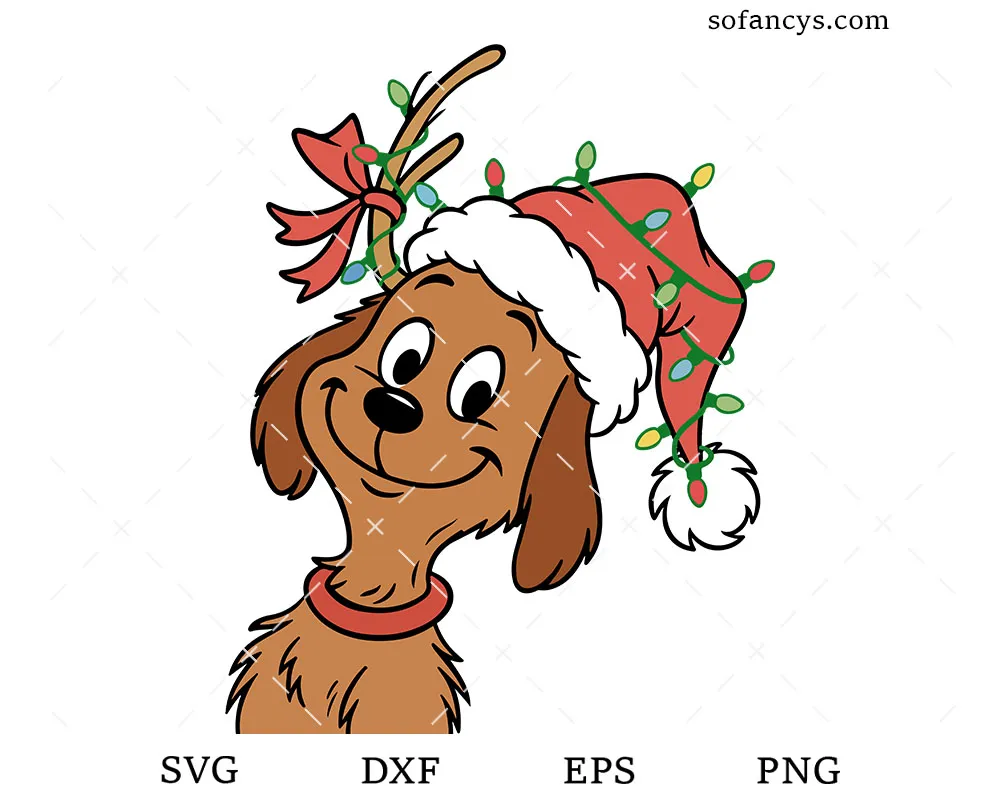 Grinch Max Dog Christmas SVG