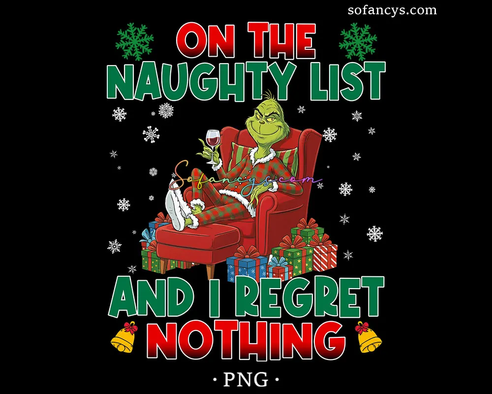 Grinch Naughty List PNG