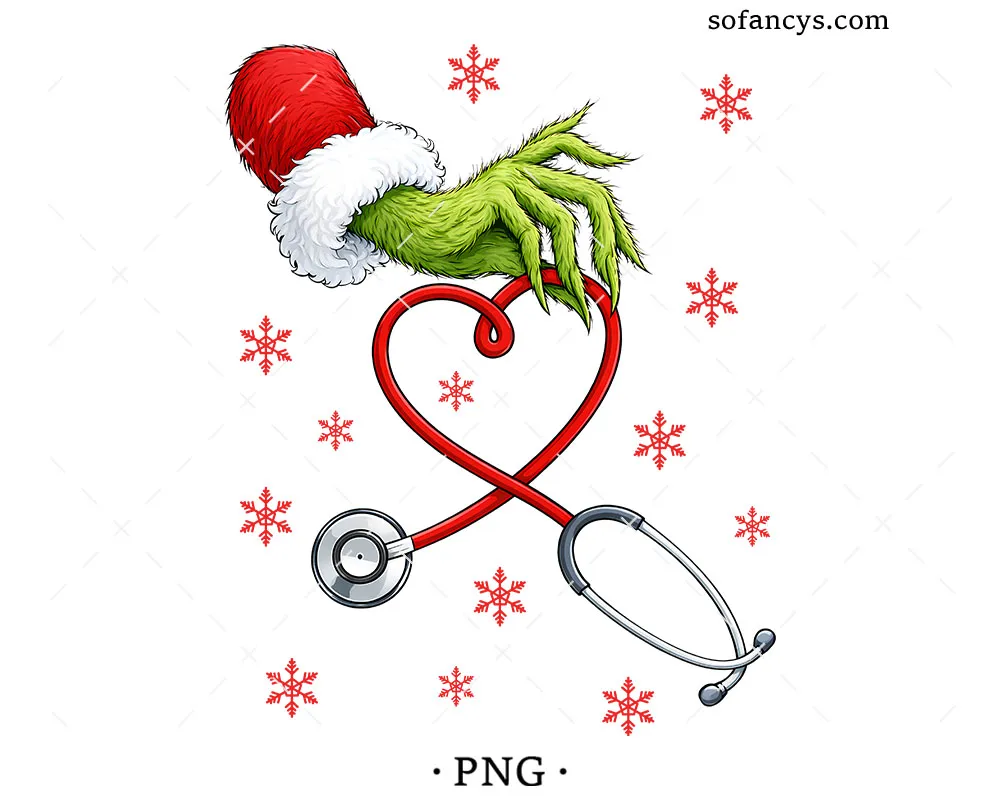 Grinch Nurse Christmas PNG