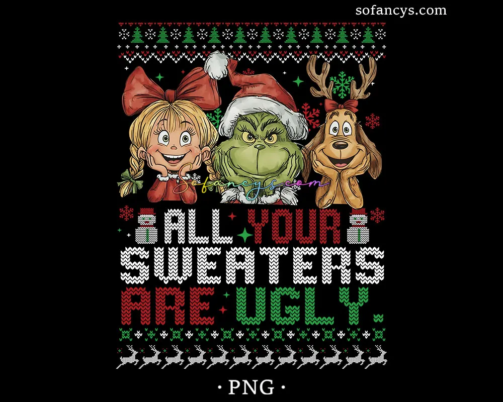 Grinch Ugly Sweater PNG