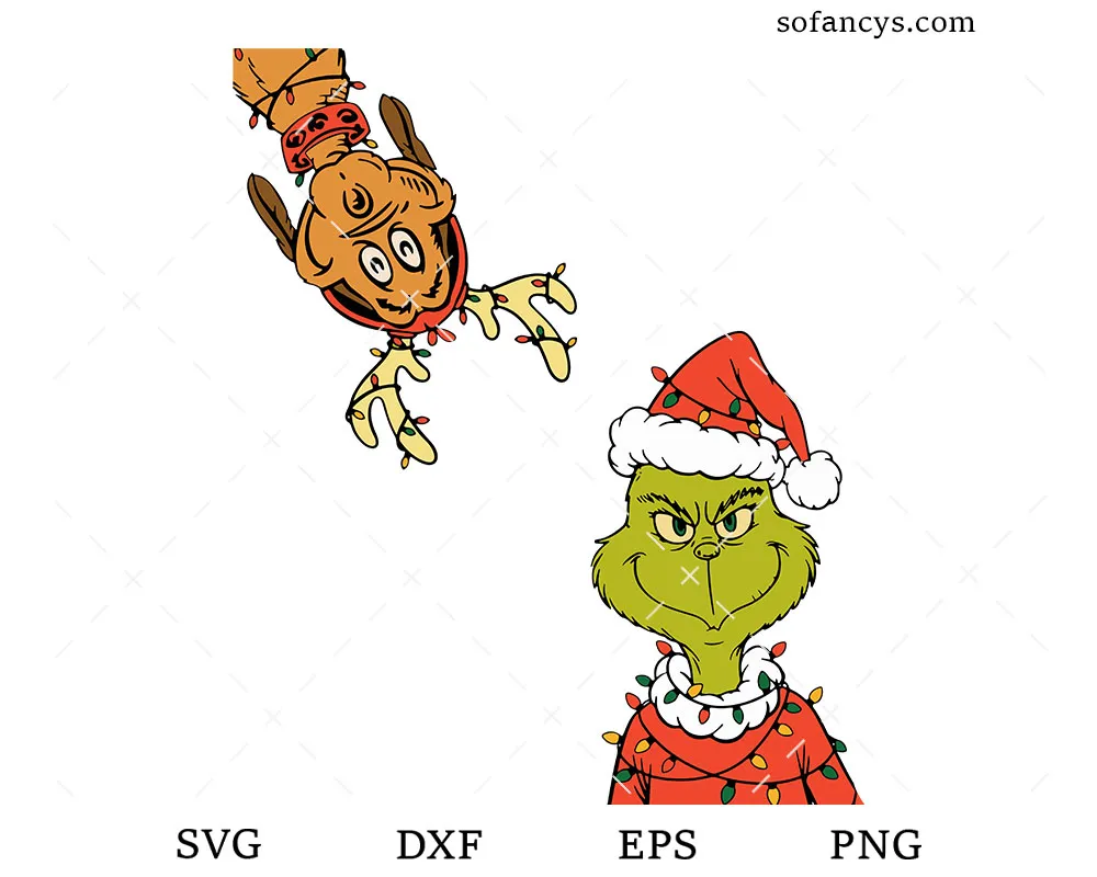 Grinch and Max Christmas SVG