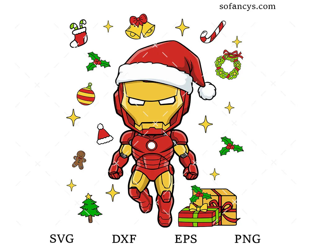 Iron Man Christmas SVG