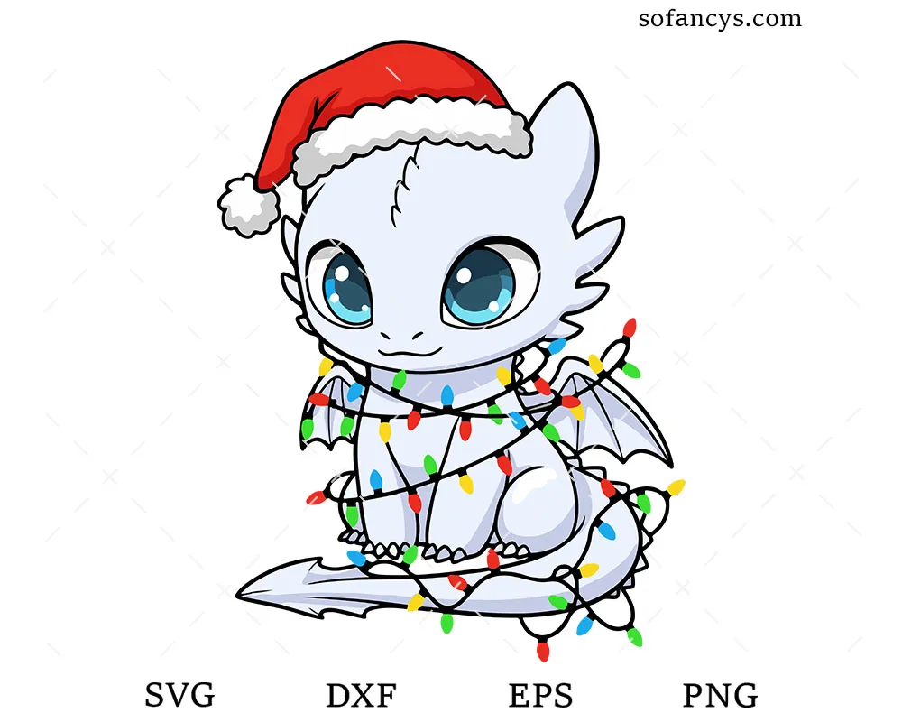Light Fury Christmas SVG