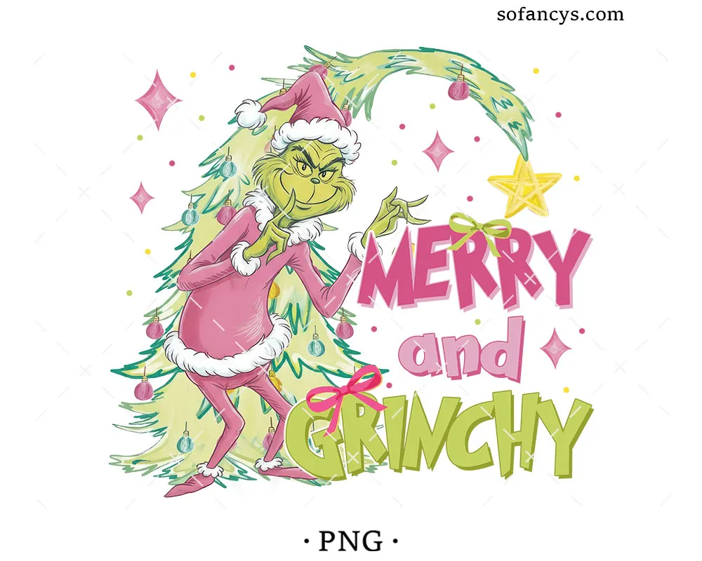 Merry Grinchy Christmas PNG