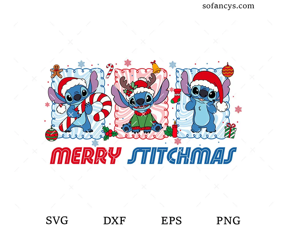 Merry Stitchmas Stitch SVG