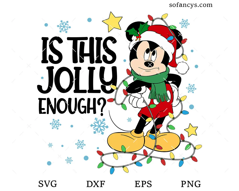 Mickey Mouse Jolly Enough SVG