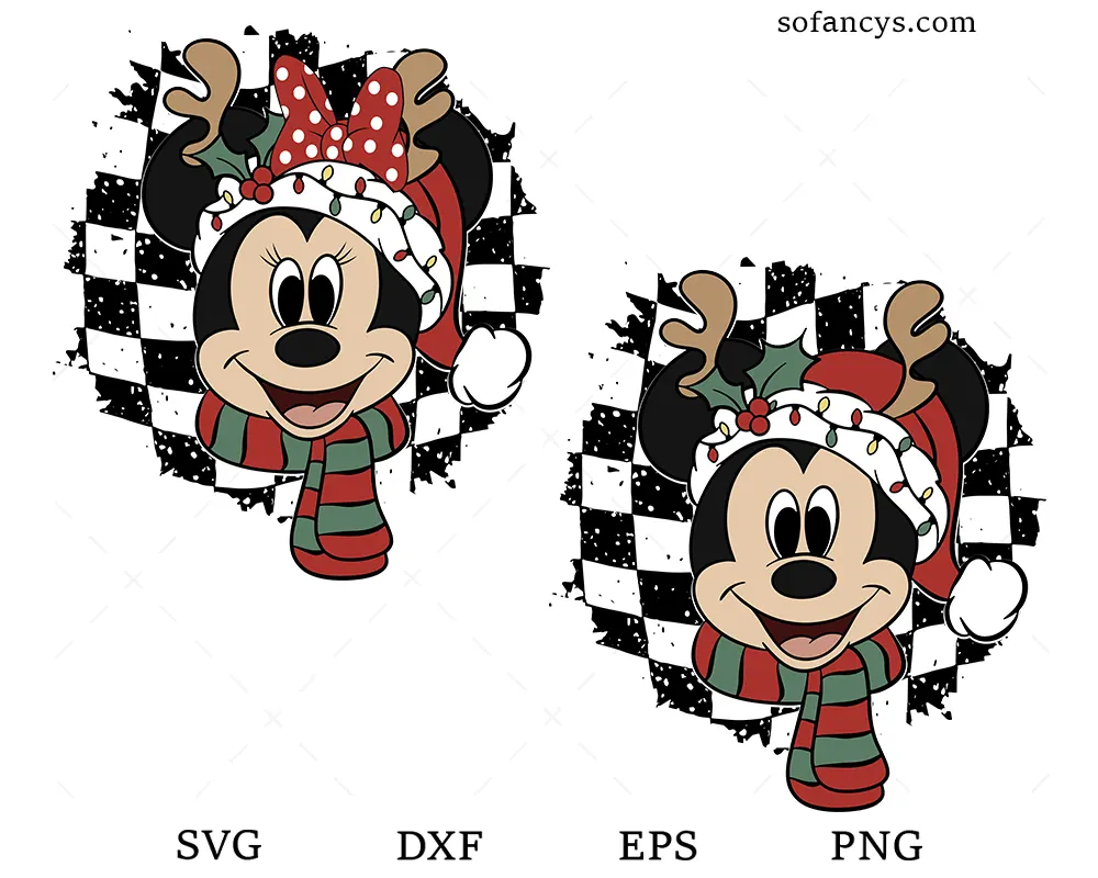 Minnie Mickey Reindeer SVG