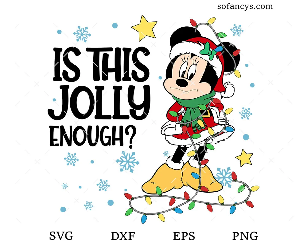 Minnie Mouse Jolly Enough SVG