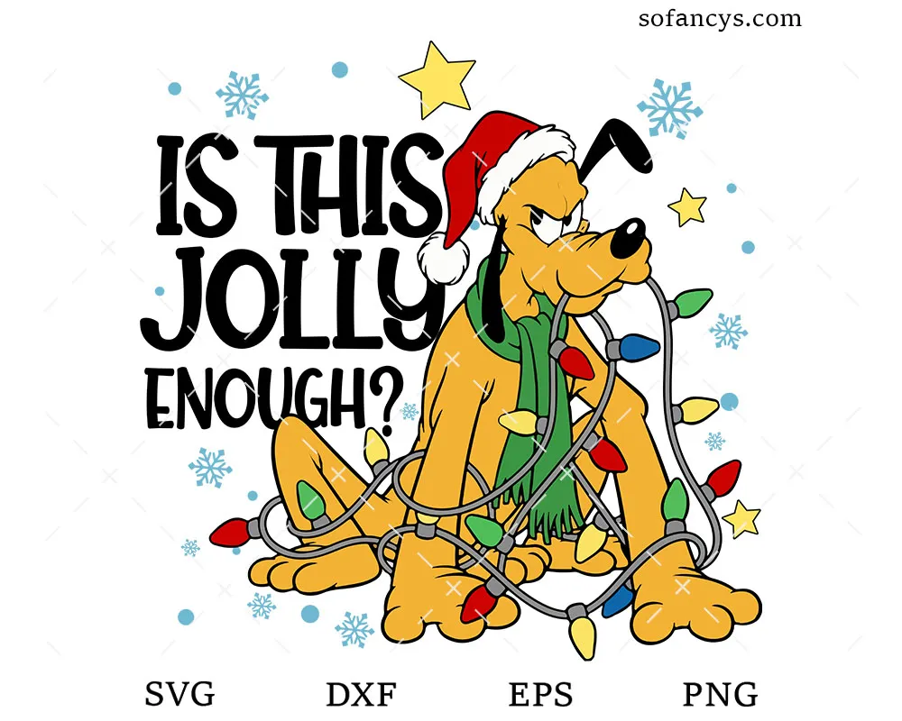 Pluto Dog Jolly Enough SVG