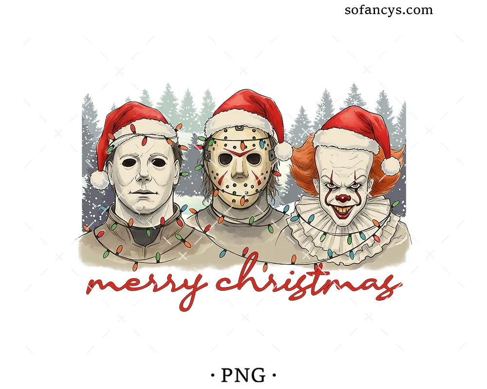 Slasher Horror Christmas PNG