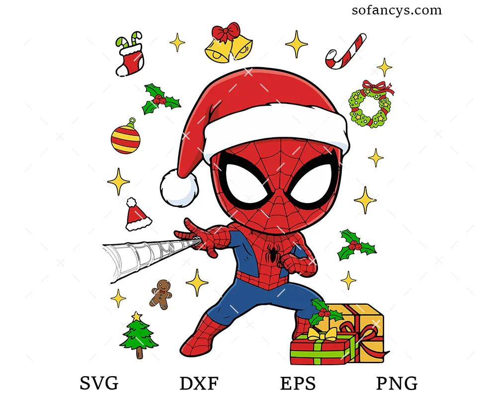 Spider Man Xmas SVG
