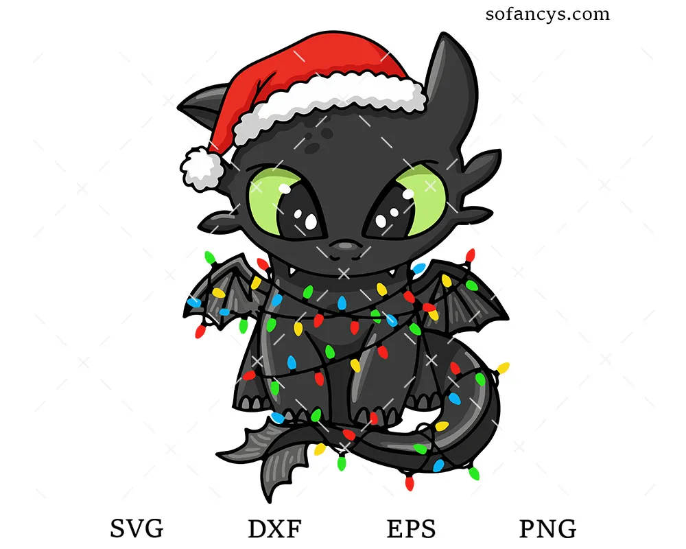 Toothless Dragon Christmas SVG