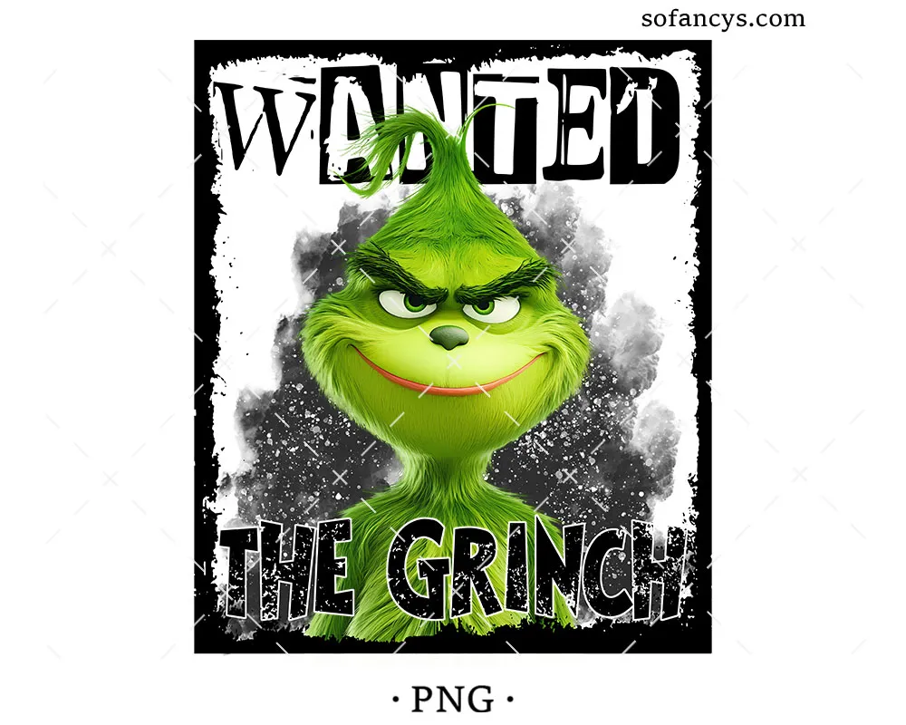 Wanted Grinch PNG