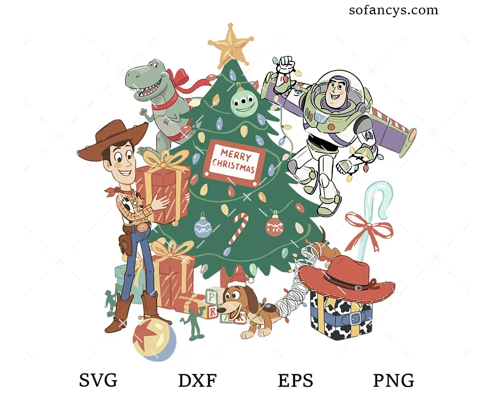 Woody Buzz Christmas SVG