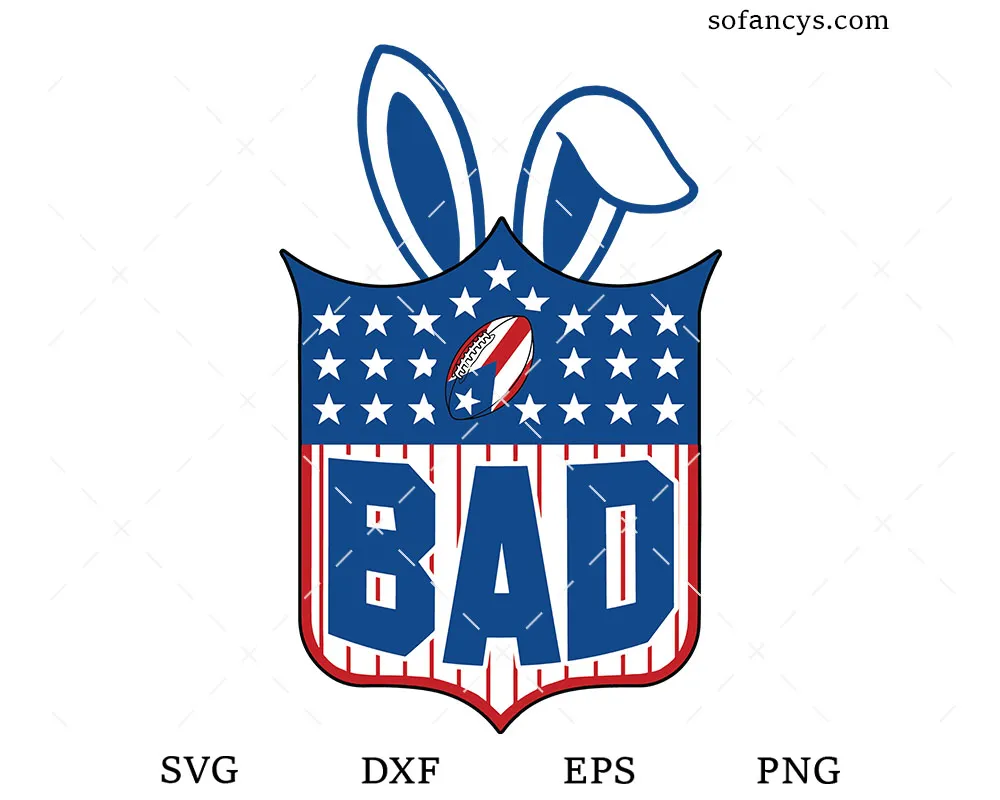 Bad Bunny Football Shield SVG