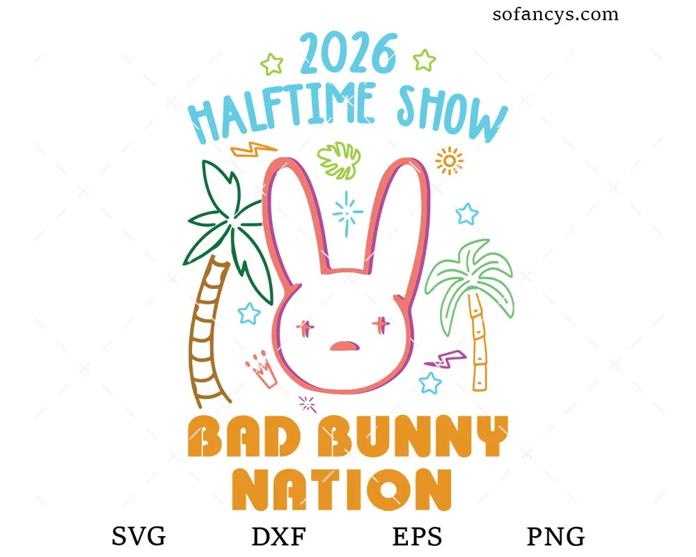 Bad Bunny Nation 2026 Halftime Show SVG