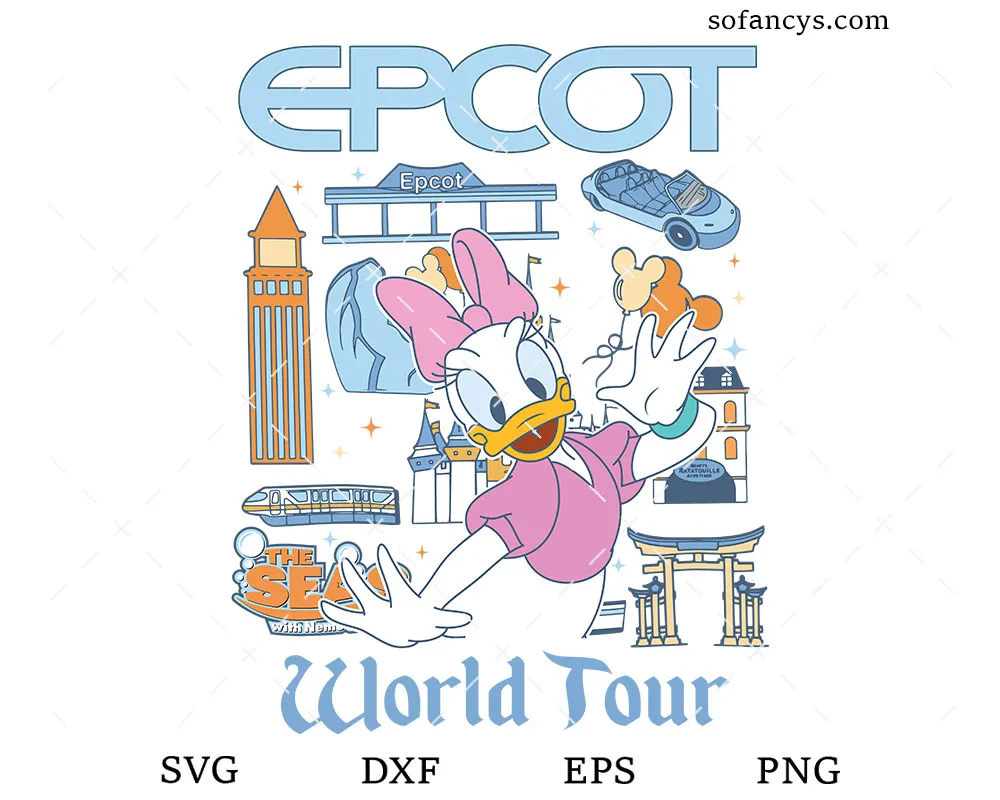 Daisy Duck EPCOT World Tour SVG