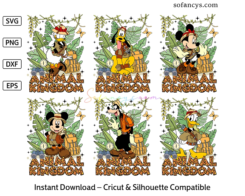 Disney Animal Kingdom Bundle SVG – Mickey Friends Design