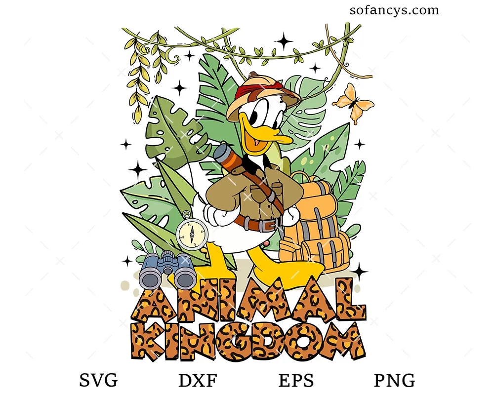 Disney Donald Jungle Safari SVG