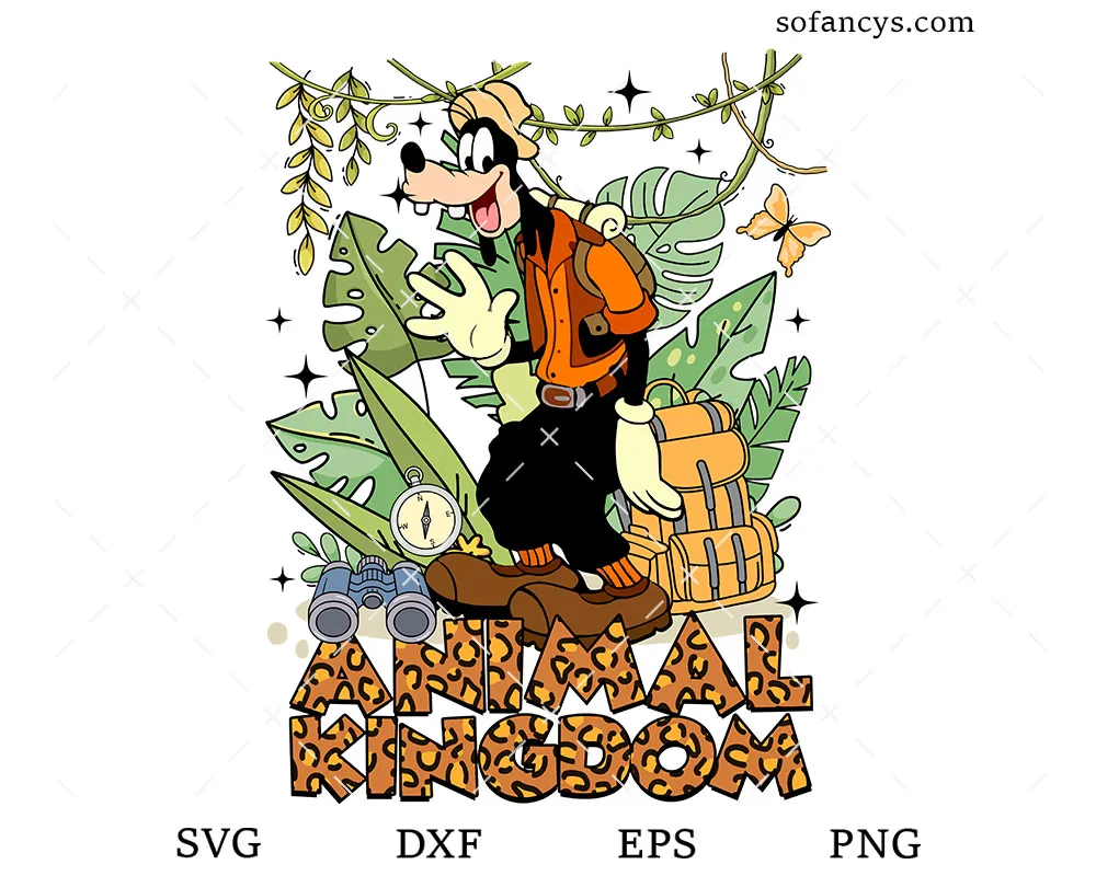 Disney Goofy Jungle Safari SVG