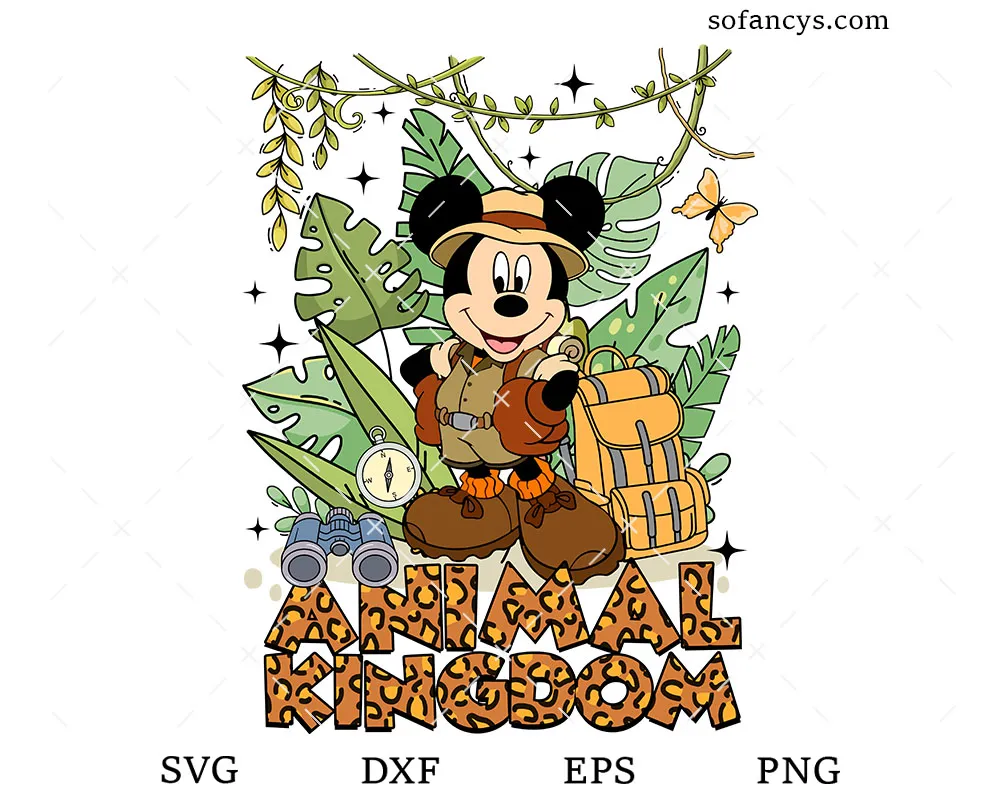 Disney Mickey Jungle Safari SVG