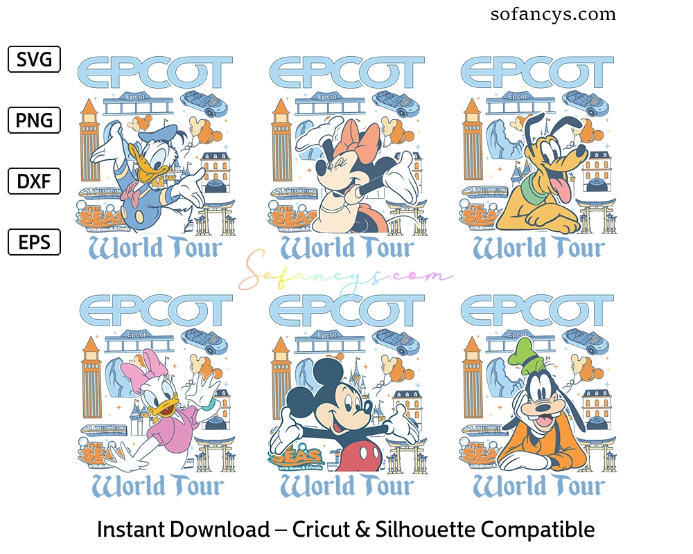 EPCOT World Tour SVG Bundle – Disney Travel Park Cut Files