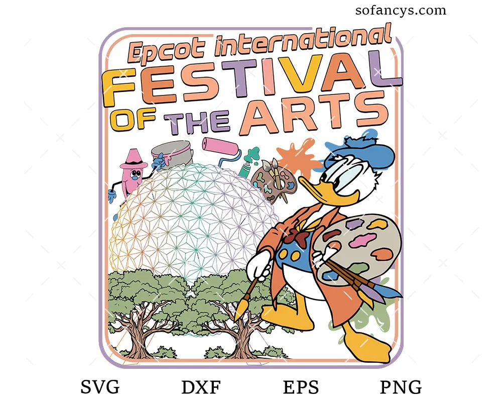 Epcot Arts Festival Donald SVG