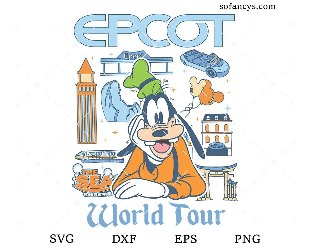 Goofy EPCOT World Tour SVG